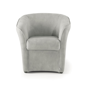 VALENTINA armchair in gray nubuck fabric