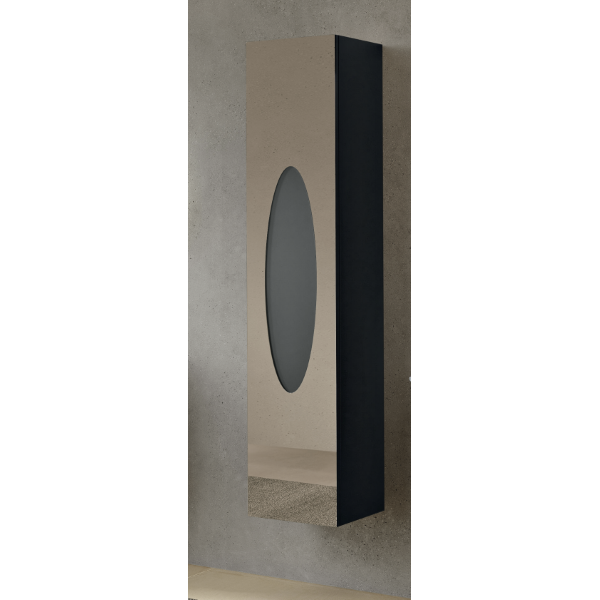 Moderne hängende Badezimmersäule LIA Anthrazit mit Einsätzen aus Bronzespiegelglas