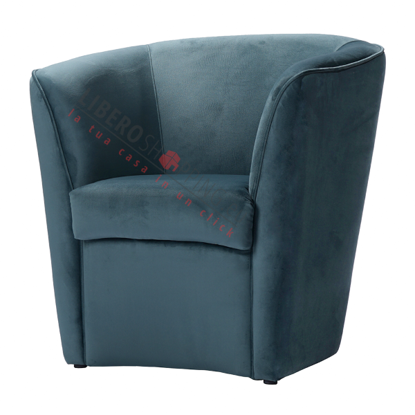 Fauteuil en velours Ottanio pour chambre, bureau