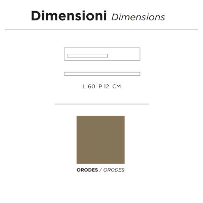 OLMO metal towel shelf 60 cm GOLD