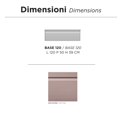 Bagno completo sospeso con base 120 con 2 lavabi da appogio -  RIO Rosa Polvere