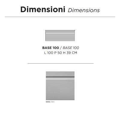 Bagno completo sospeso con 2 basi specchio LED e lavabo da appogio -  RIO Grigio