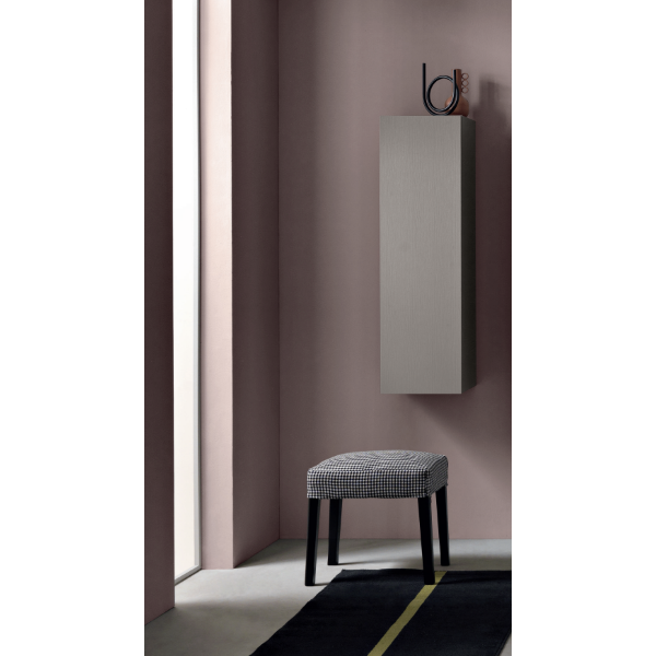 PIAVE modern reversible bathroom column with 1 door Tortora Frassinato