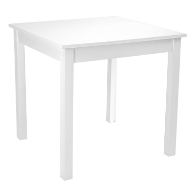 Fixed wooden table square leg RESTAURANT measures 90x90 white