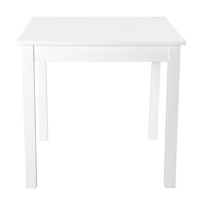 Fixed wooden table square leg RESTAURANT measures 90x90 white