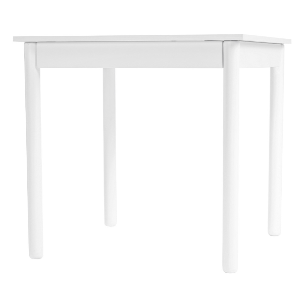Fixed wooden table with round legs RESTAURANT measuring 90x90 white