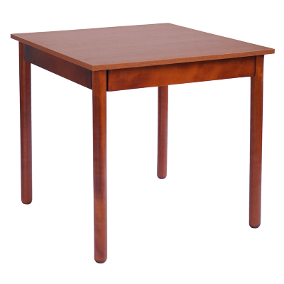 Fixed wooden table with round legs RESTAURANT measuring 80x80 cherry