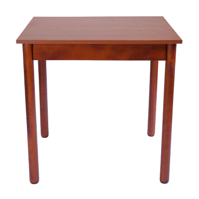 Fixed wooden table with round legs RESTAURANT measuring 80x80 cherry