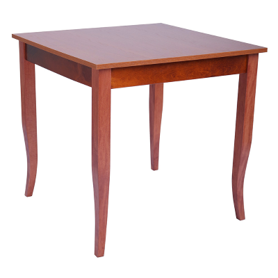 Tavolo fisso in legno con gamba a sciabola RISTORANTE misura 80x80 CILIEGIO 