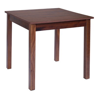 Fixed wooden table with square leg RESTAURANT measuring 80x80 walnut