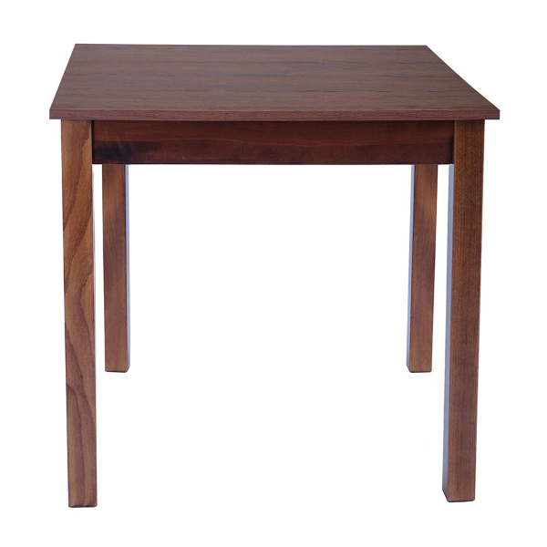 Fixed wooden table with square leg RESTAURANT measuring 80x80 walnut