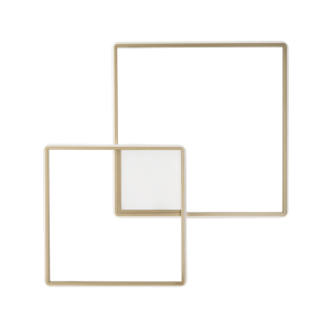 Plafonnier DOWEL en métal peint OR 75x7 cm