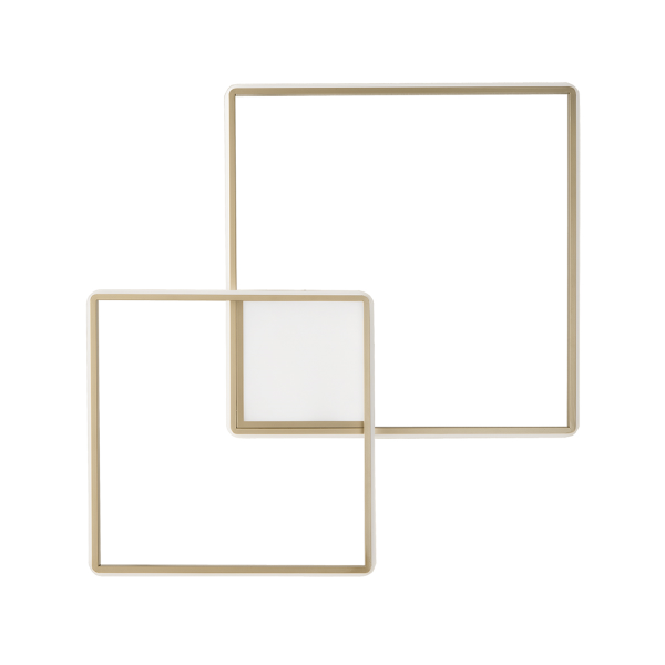 Plafón DOWEL de metal pintado ORO 75x7 cm