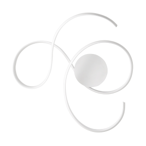 Plafonnier à LED TWIST en métal peint BLANC 73x80 cm