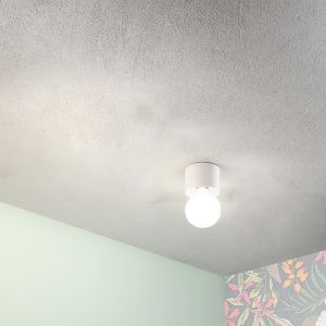 Plafonnier moderne en aluminium blanc - BOW E27 ampoule apparente 12x9 cm