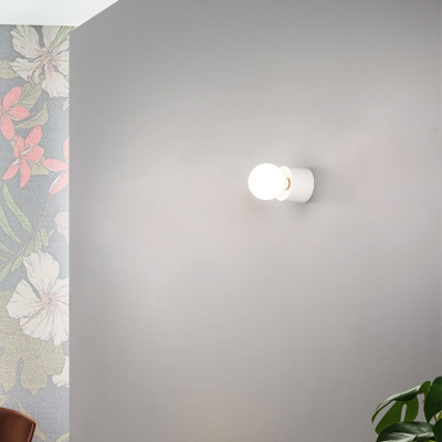 Plafón moderno de aluminio blanco - BOW E27 bombilla vista 12x9 cm