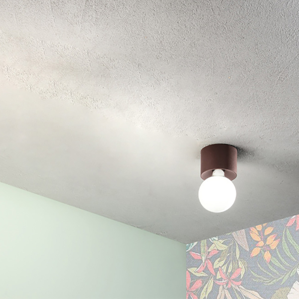 Plafón moderno de aluminio corten - BOW E27 bombilla vista 12x9 cm