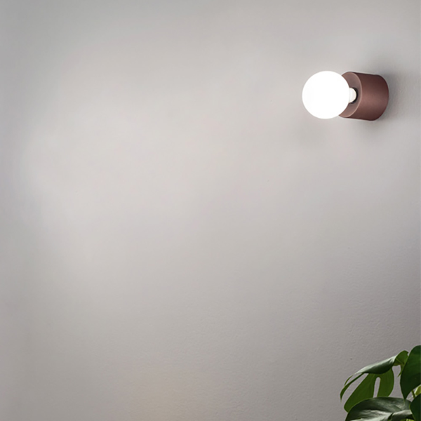 Plafón moderno de aluminio corten - BOW E27 bombilla vista 12x9 cm