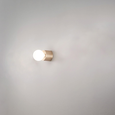 Moderne Deckenleuchte aus goldfarbenem Aluminium - BOW E27 freiliegende Glühbirne 12x9 cm