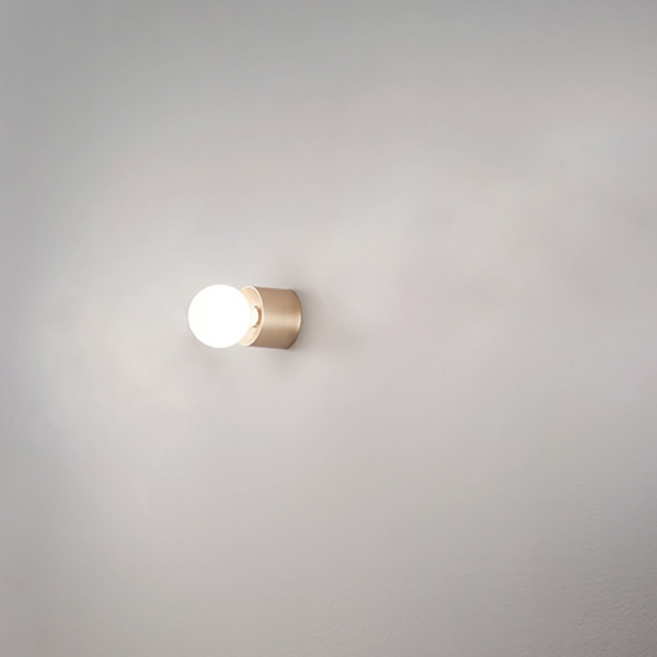 Moderne Deckenleuchte aus goldfarbenem Aluminium - BOW E27 freiliegende Glühbirne 12x9 cm