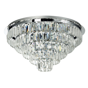 Plafón D80cm 16 luces G9 - CASTLE Plata