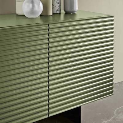 Madia mobile 3 ante scocca in nobilitato ARISA Verde con 2 piedini