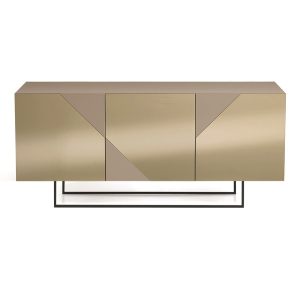 Buffet en bois 3 portes Tortora Bronze miroir avec pieds façonnés - ARTE 180