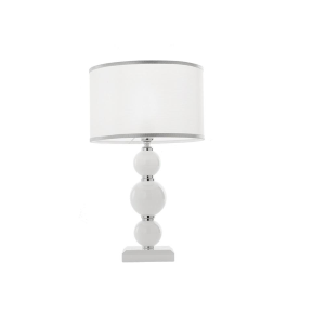 Lámpara de mesa TEBE en cristal blanco hecho a mano 25x44 cm