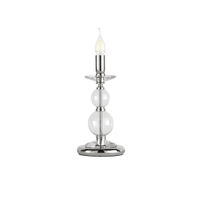 VIVALDI table lamp in hand-worked chrome glass