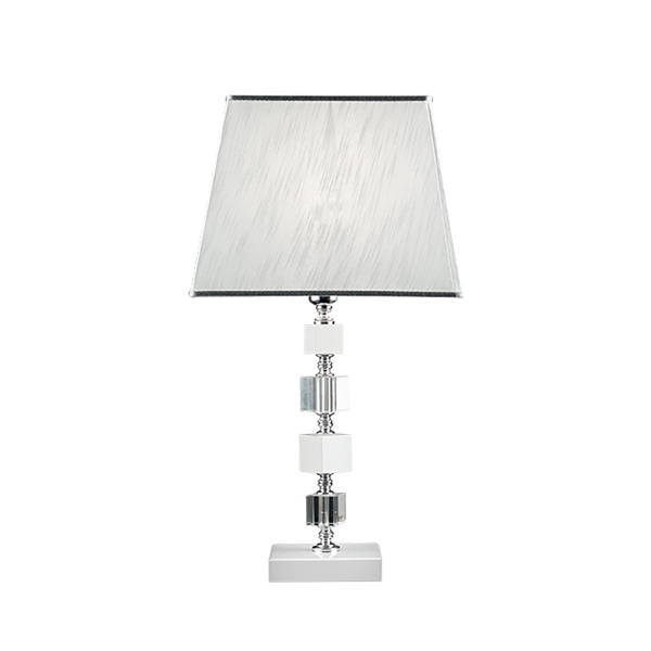 Lampe de table LIVIA en cristal BLANC 33x63 cm 