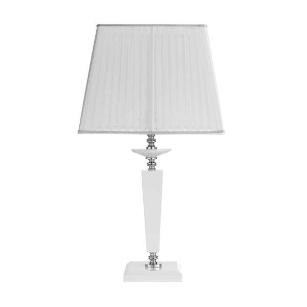 Lampe de table CHERUBINI en verre et cristal optique WHITE 33x64 cm