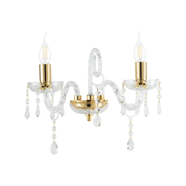 Wandleuchte aus MARIATERESA Kristall,groß glatt 32x20 cm