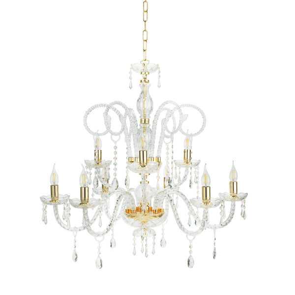 Lampadario a sospensione in cristallo D84 cm MARIATERESA intrecciato 9 luci