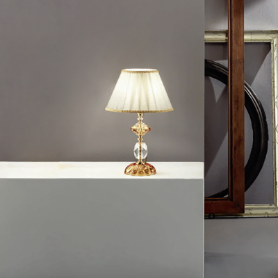 PATRICIA table lamp in glass and Amber crystal 25x41 cm