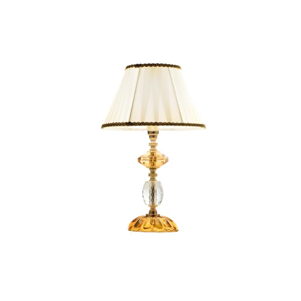 PATRICIA table lamp in glass and Amber crystal 25x41 cm
