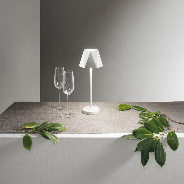 Drahtlose Touch USB wiederaufladbare 12x38 cm LED Tischlampe FIJI Weiß