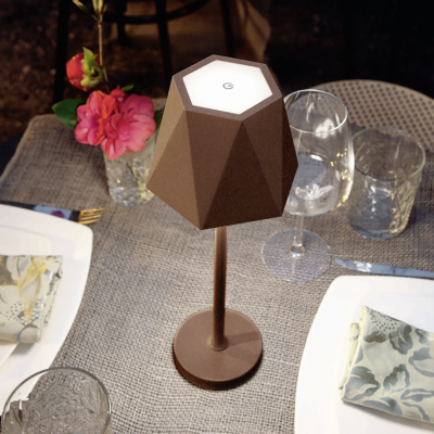 Drahtlose Touch USB wiederaufladbare 12x38 cm LED Tischlampe FIJI Corten