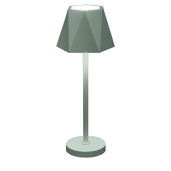 Wireless touch USB rechargeable 12x38 cm LED table lamp FIJI Sage green