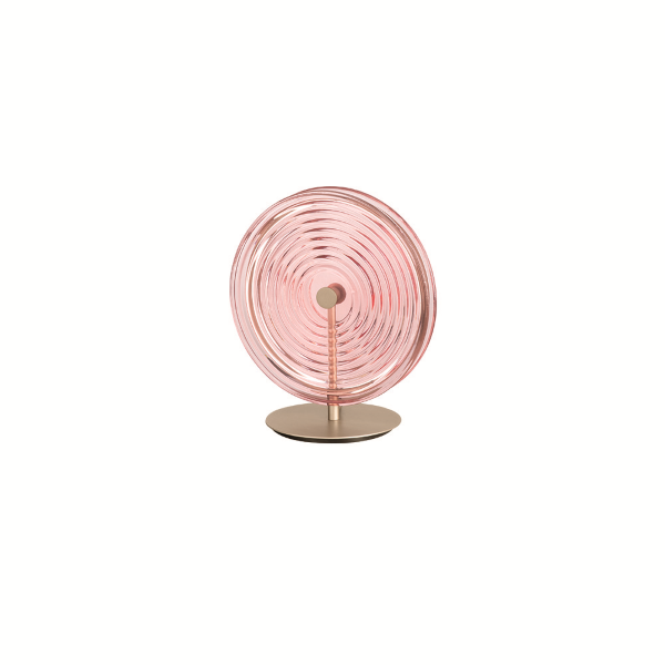 Lámpara de mesa LED JOKEY de cristal decorado rosa 30x33 cm