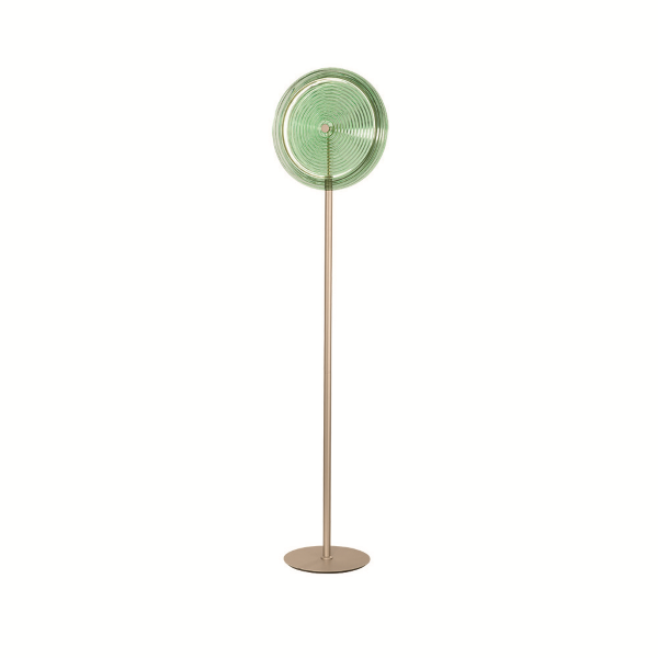Lampadaire JOKEY en métal et verre décoré VERT H170 cm