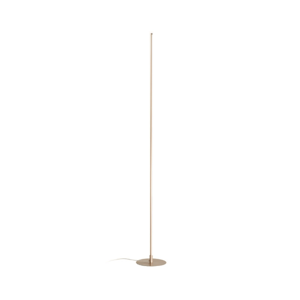 Lampadaire LED GENIUS en métal peint doré H165 cm