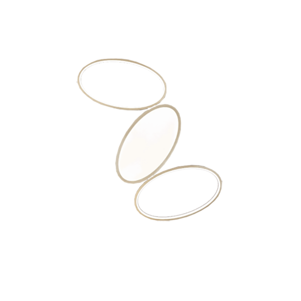 Plafón LED RICE de metal y difusor acrílico Small Gold 63x40 cm