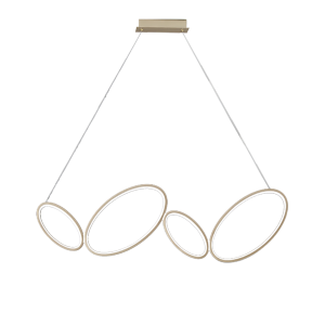 Suspension LED RICE en métal et diffuseur acrylique Doré 107 cm