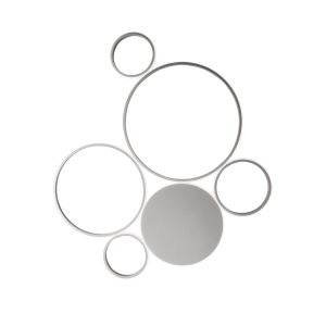 Plafonnier POIS en métal peint ARGENT 93x84 cm