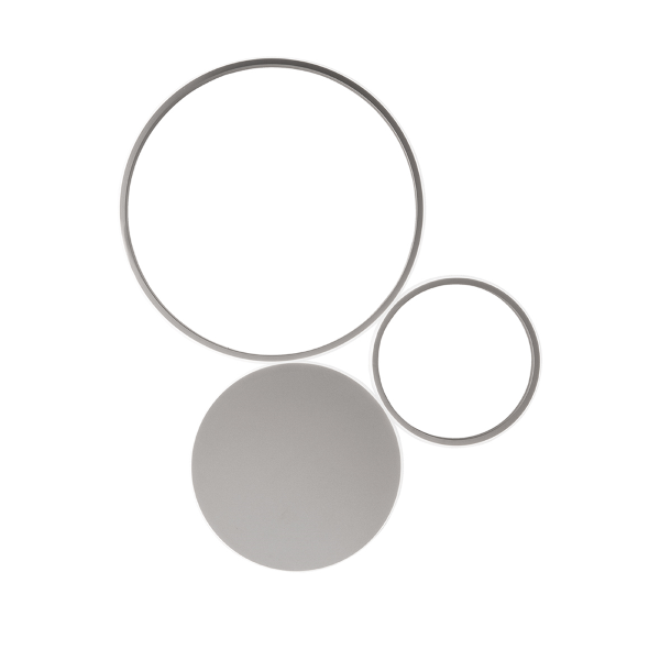 POIS ceiling lamp in SILVER painted metal 73x75 cm