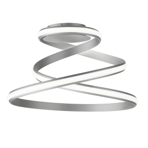 Plafonnier à LED VUELTA moderne en métal peint argent D55 cm