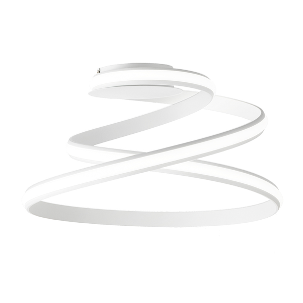 VUELTA moderne LED Deckenleuchte aus weiß lackiertem Metall D55 cm