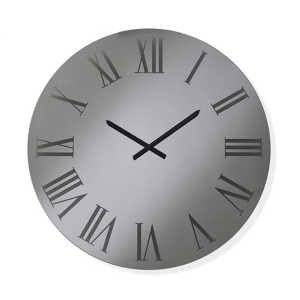 Runde Uhr aus Rauchkristall, D60 cm – RONALD