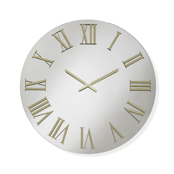 Orologio rotondo D60 cm in cristallo Chiaro e numeri Oro - TIWAR