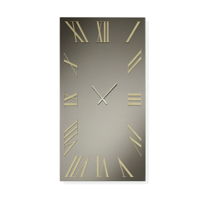 Vertikale rechteckige Kristalluhr Bronze 80x160 cm - BRANDON